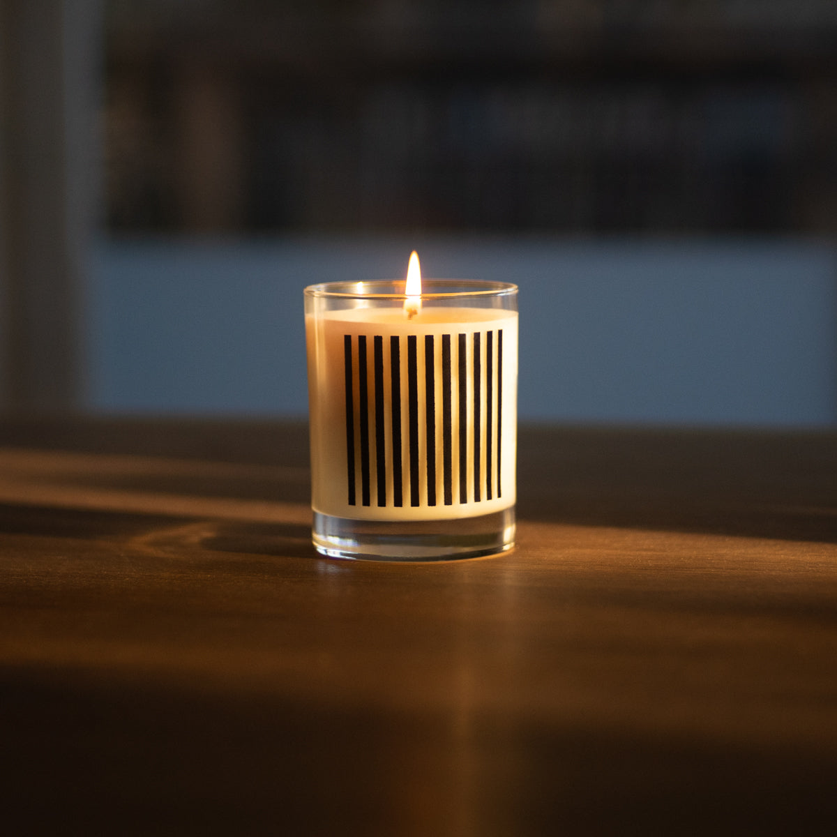 Tea Rose Breton Stripe Large Candle