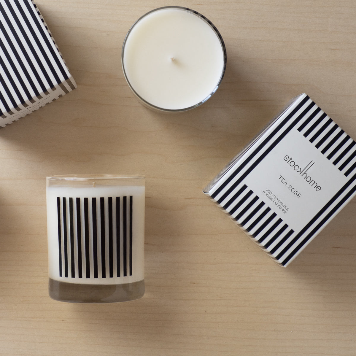 Tuberose Breton Stripe Large Candle